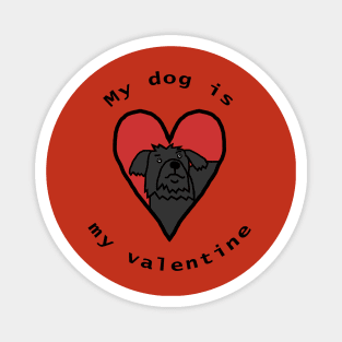 My Dog is My Valentine Puli Yorkie Cross Magnet